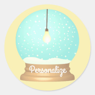 Adesivo Lâmpada turva globo azul amarelo único