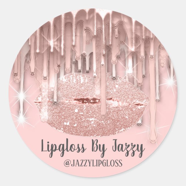 Adesivo Lâmpago Maquiagem Artista Dobras Pó Beijo Rapariga (Frente)