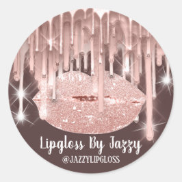 Adesivo Lâmpago Maquiagem Artista Gota Pó Girly Brown