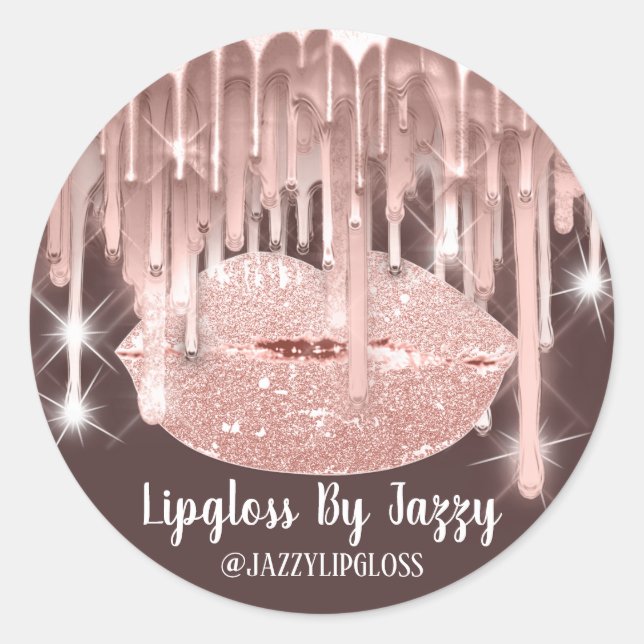 Adesivo Lâmpago Maquiagem Artista Gota Pó Girly Brown (Frente)