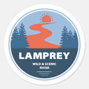 Adesivo Lamprey Wild E Scenic River New Hampshire
