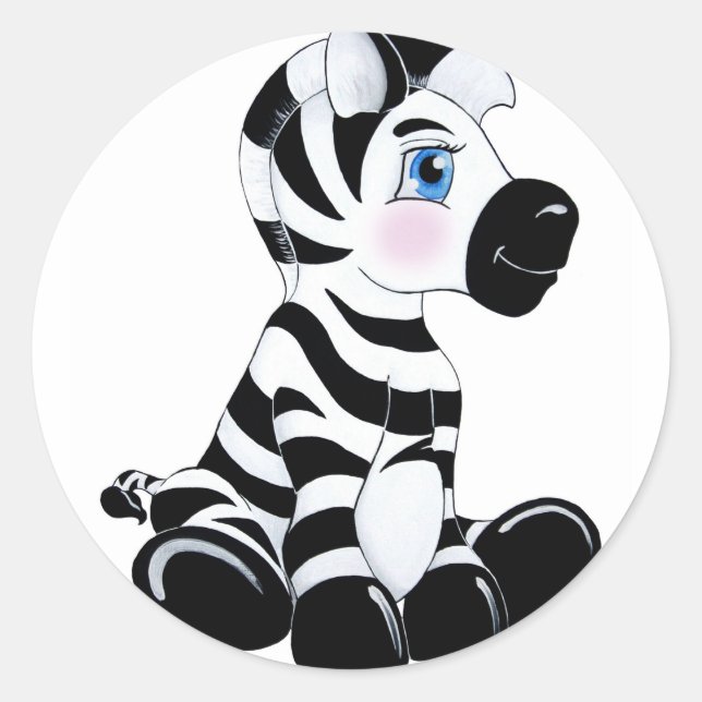 Adesivo Lança o Bebê Zebra (Frente)