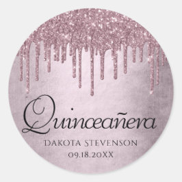 Adesivo Lançando o brilho de Mauve | Quinceanera Rosa Dust