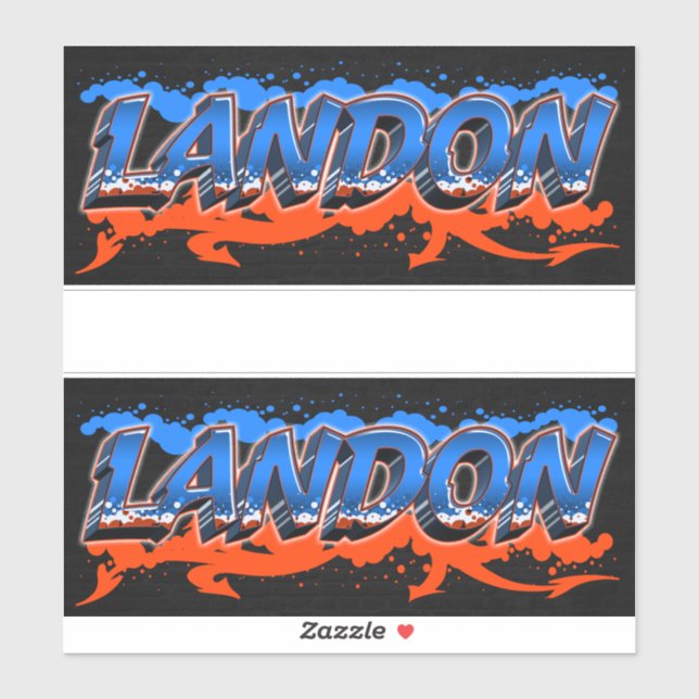 Adesivo Landon Vorname Name Graffiti Aufkleber Sticker (Folha)