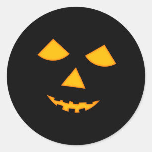 Adesivo Lanterna bonito o Dia das Bruxas de Jack o da cara