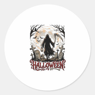 Adesivo Lanterna da Morte Halloween Lua Cheia Lápides