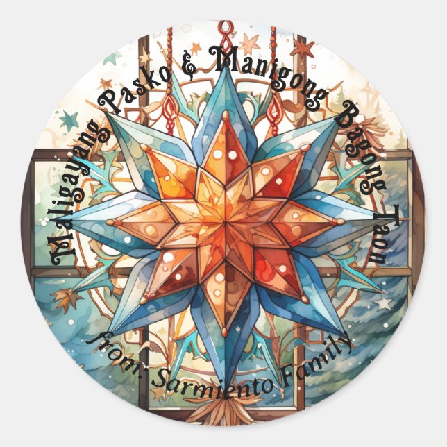 Adesivo Lanterna de Natal Filipino: Parol Paskong Pinoy (Frente)