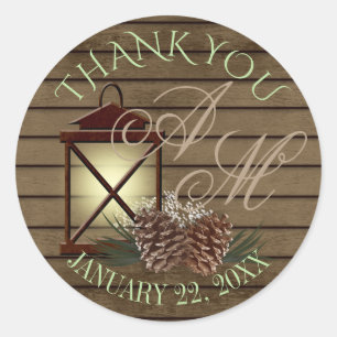 Adesivo Lanterna e Monograma Russo do Inverno do Pinho