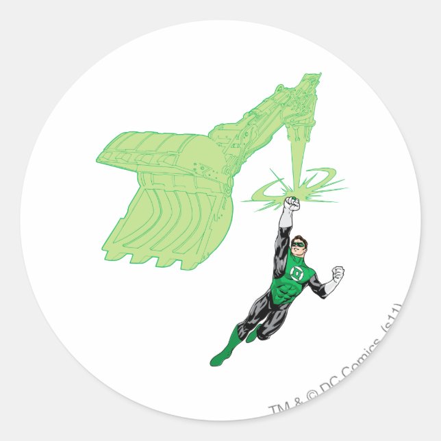 Adesivo Lanterna Verde - Completamente Renderizado, com má (Frente)