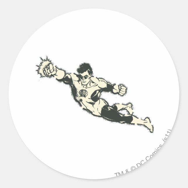 Adesivo Lanterna Verde Pisa Grunge (Frente)