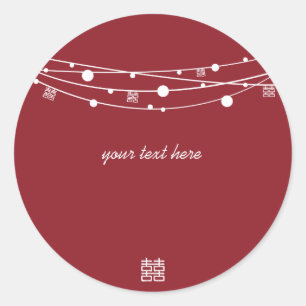 Adesivo Lanternas dobro da felicidade que Wedding