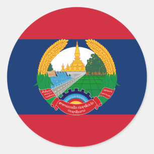 Adesivo Lao Flag & Emblem, Flag do Laos