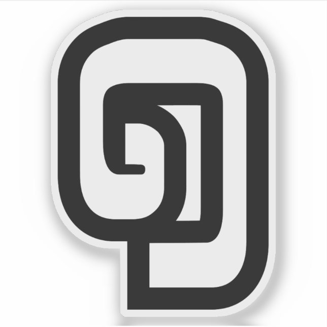 Adesivo Laos / Laos Número um / 1 / ໑ (Nung/Nueng) (Frente)