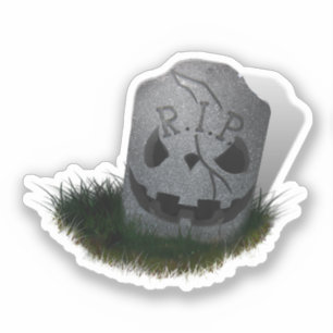Adesivo Lápide Assustadora de R.I.P. Halloween