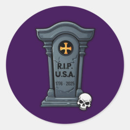 Adesivo Lápide de Halloween R.I.P. EUA