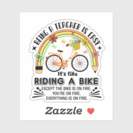 Adesivo lápis arco-íris Apreciação do professor, professor