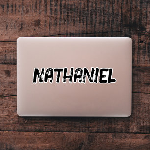Adesivo Laptop de Nome Personalizado com Grunge legal