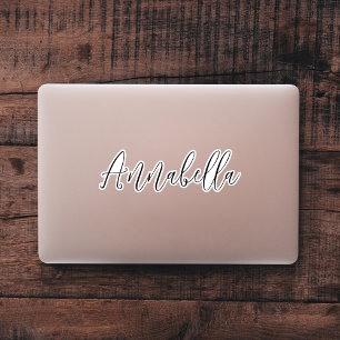 Adesivo Laptop de Script de Nome Personalizado legal