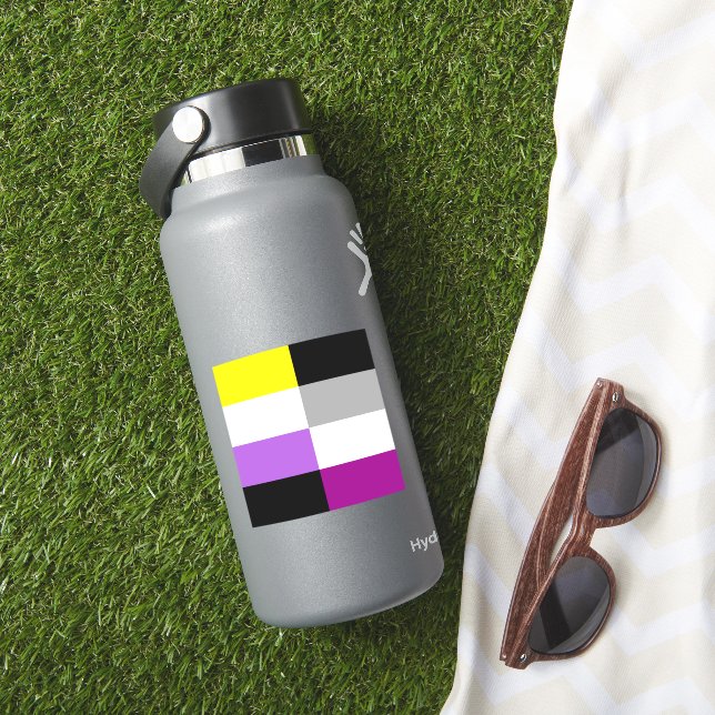 Adesivo Laptop de Sinalizador Asexual Dual Pride Não Binár (HydroFlask Insitu)