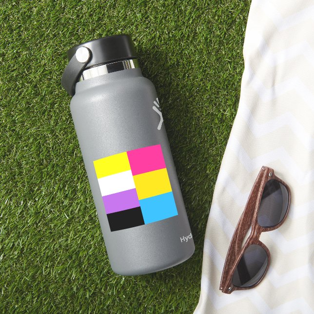 Adesivo Laptop de Sinalizador de Orgulho Duplo Pansexual N (HydroFlask Insitu)