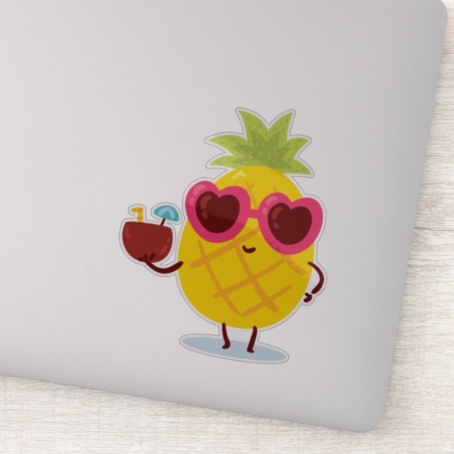 Adesivo Laptop de verão felizes (Detalhe)