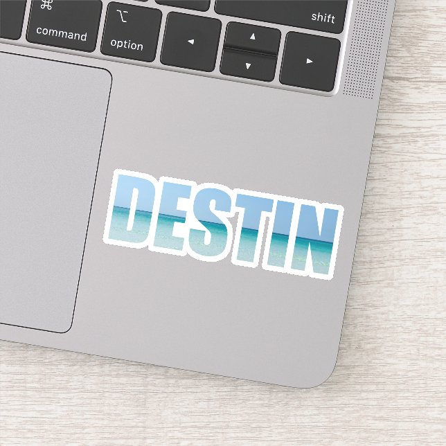 Adesivo Laptop Destin Florida Beach Letters (Detalhe)