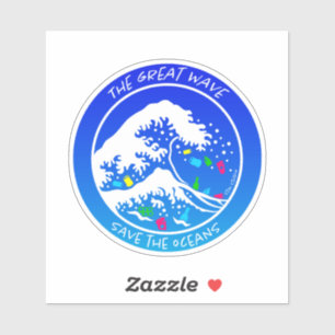 Adesivo Laptop "Save the Oceans" (Blue)