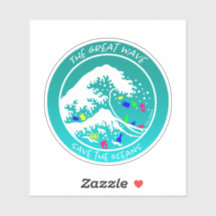 laptop "Save the Oceans" Sticker (Verde)