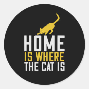Adesivo Lar é onde está o Gato