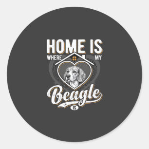 Adesivo Lar é Onde Meu Beagle Está_1