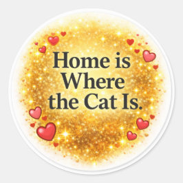 Adesivo Lar é Onde o Gato Está – Clássico para Amantes de