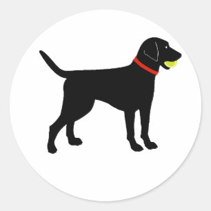 Adesivo Larador Fetch, bola de jogo do Black Lab