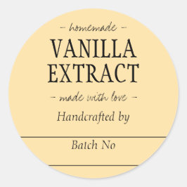 Adesivo Laranja artesanal Vanilla Extract Kitchen Jar