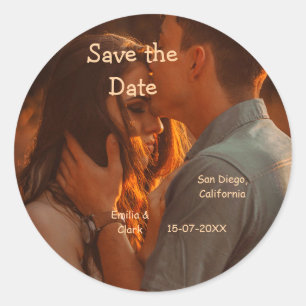 Adesivo laranja boho salve a data QR adicione o nome do si
