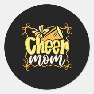 Adesivo Laranja Coquette Pom Poms Laço Cheer Mamãe Mama Ch