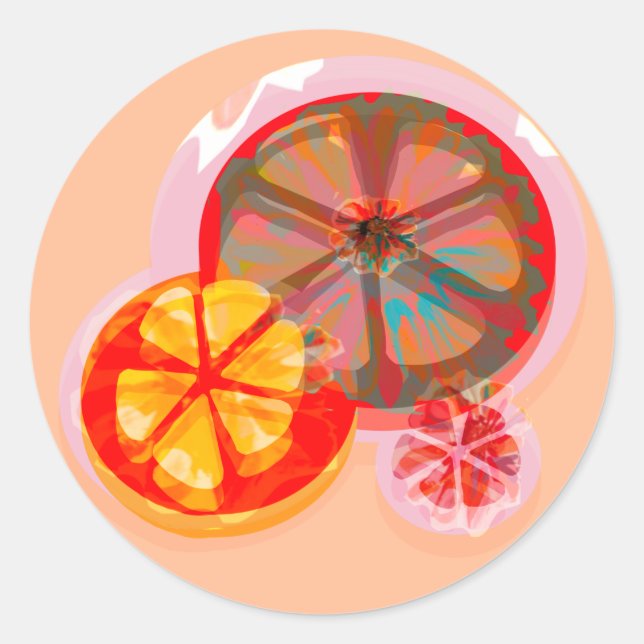 Adesivo Laranja de citrinos (Frente)