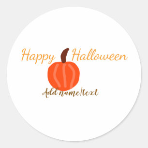 Adesivo Laranja de feliz Halloween abóbora outono laranja