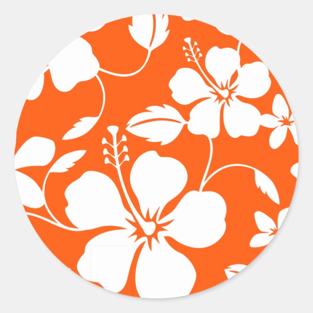 ADESIVO LARANJA HAWAIIAN HULA (HIBISCUS) (Frente)