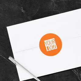 Adesivo Laranja neon - adicione seu logotipo