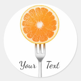 Adesivo Laranja no garfo