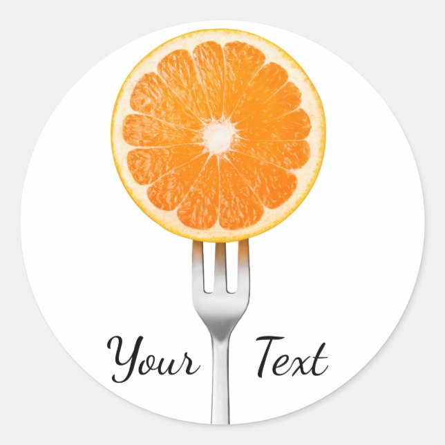 Adesivo Laranja no garfo (Frente)