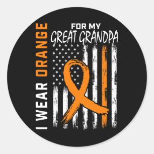 Adesivo Laranja Para O Meu Excelente Vovô Leukemia Cancer