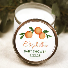 Adesivo Laranja Pequeno Chá de fraldas de Citrus Stic