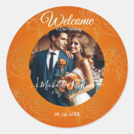 Adesivo Laranja queimada e Rosas de ouro | Foto de boas-vi