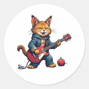 Adesivo Laranja Tocando Violão