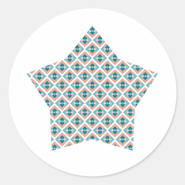 Adesivo Laranja Tropical do Deserto e estrela do Teal Harl (Frente)