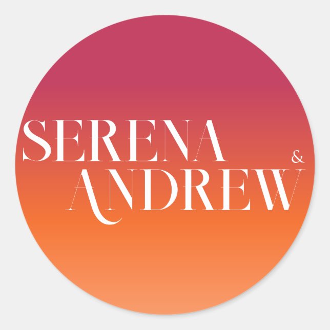 Adesivo Laranja Vermelha Sunset Viva Magenta Brilhante Mod (Frente)