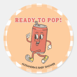 Adesivo Laranja Xadrez Groovy Retro Ela Está Pronta Para N