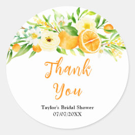 Adesivo Laranjas Chá de panela De Citros Obrigado