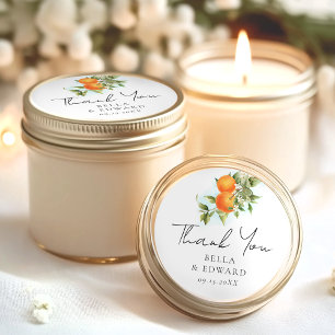 Adesivo Laranjas Citrinos Obrigado Casamento